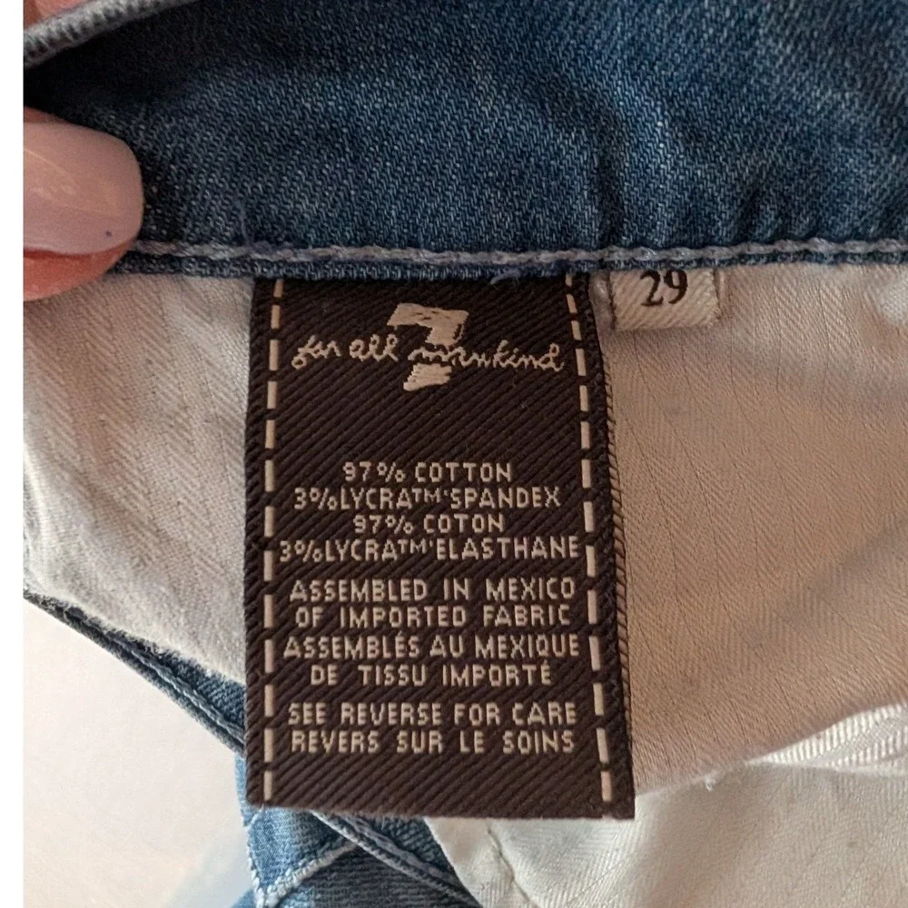 7 For All‎ Mankind Dojo Jeans 29 Blue Low Rise Flare Wide Leg Med Wash Y2K Indie